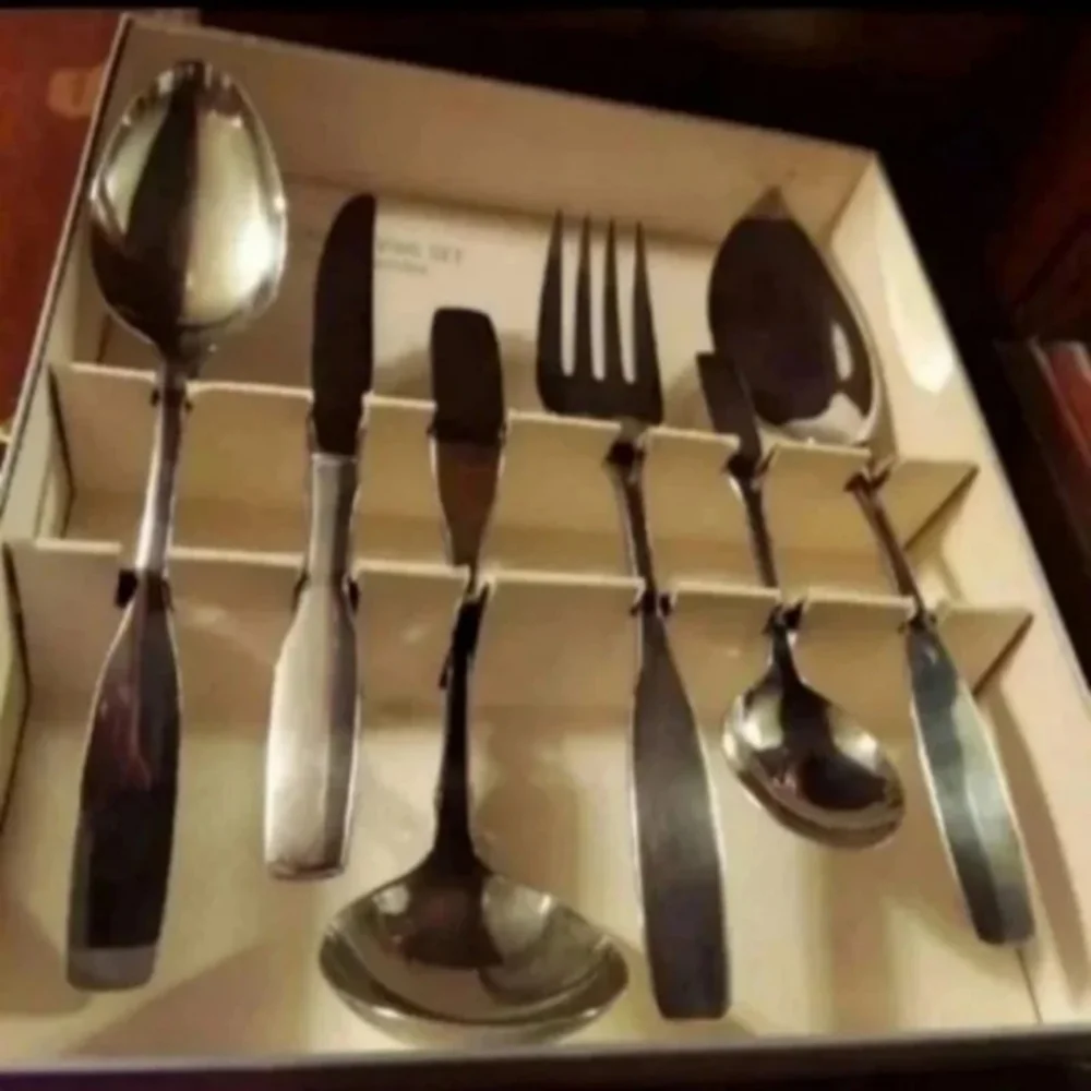 Oneida for Paul Revere Silverware Serving Set of 6 VINTAGE BEAUTIFUL CONDITION!